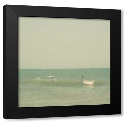 Carolina Beach III Black Modern Wood Framed Art Print with Double Matting by Ludwig, Alicia