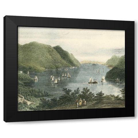 View from West Point Black Modern Wood Framed Art Print with Double Matting by Vision Studio
