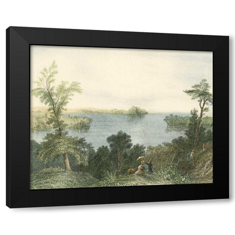 Saratoga Lake, New York Black Modern Wood Framed Art Print by Vision Studio