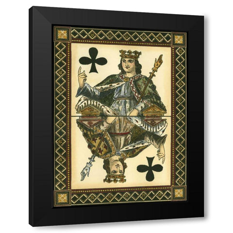Lets Play Cards I Black Modern Wood Framed Art Print by Vision Studio