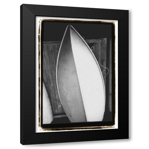 Upside, Downside Black Modern Wood Framed Art Print with Double Matting by DeNardo, Laura