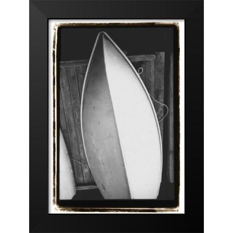 Upside, Downside Black Modern Wood Framed Art Print by DeNardo, Laura