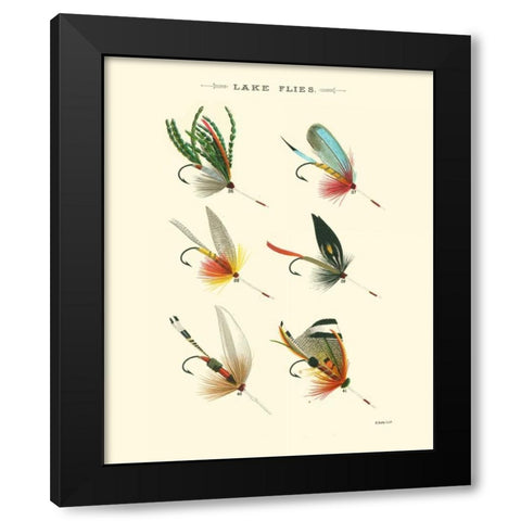 Lake Flies I Black Modern Wood Framed Art Print by Vision Studio