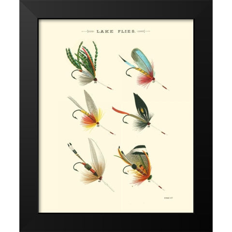 Lake Flies I Black Modern Wood Framed Art Print by Vision Studio