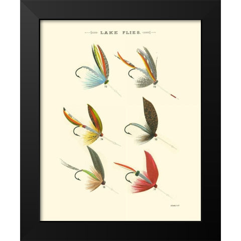 Lake Flies II Black Modern Wood Framed Art Print by Vision Studio