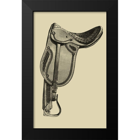 Antique Saddle II Black Modern Wood Framed Art Print by Vision Studio