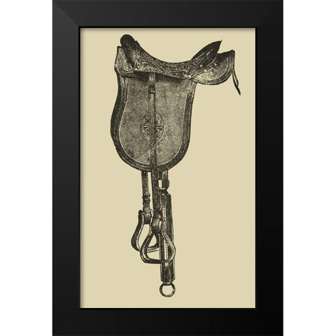 Antique Saddle IV Black Modern Wood Framed Art Print by Vision Studio