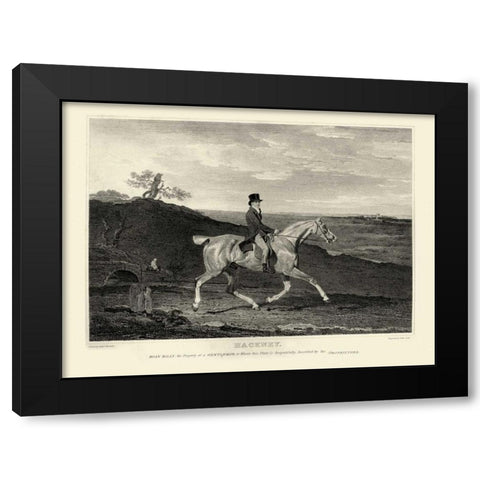 Hackney Black Modern Wood Framed Art Print with Double Matting by Scott, John