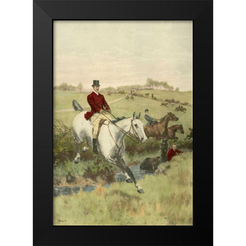 Small The First Jump Black Modern Wood Framed Art Print by Blinks, Thomas