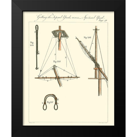 Nautical Details V Black Modern Wood Framed Art Print by Unknown