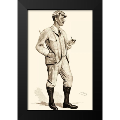 Vanity Fair Golfers I Black Modern Wood Framed Art Print by Spy