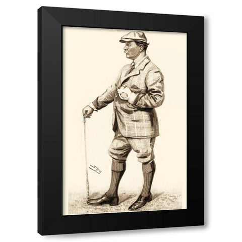 Vanity Fair Golfers III Black Modern Wood Framed Art Print by Spy