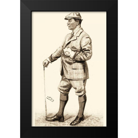 Vanity Fair Golfers III Black Modern Wood Framed Art Print by Spy