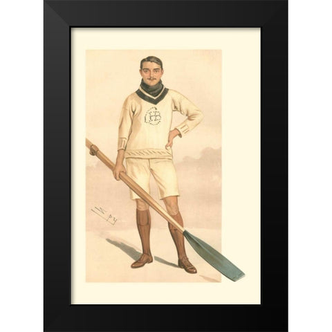 Vanity Fair Rowing Black Modern Wood Framed Art Print by Spy