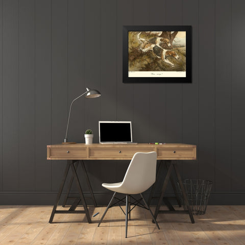 Gone Away Black Modern Wood Framed Art Print by Wright, George