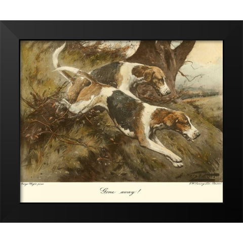 Gone Away Black Modern Wood Framed Art Print by Wright, George