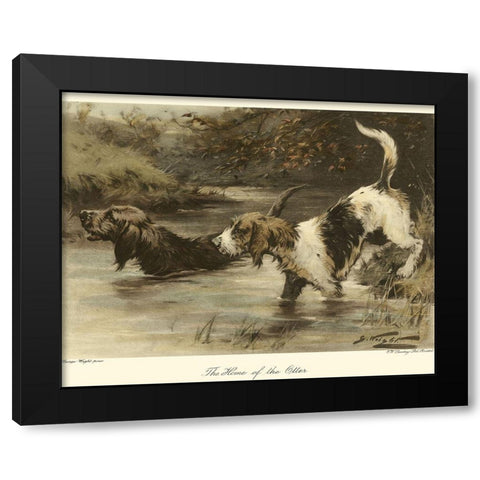 The Home of the Otter Black Modern Wood Framed Art Print with Double Matting by Wright, George