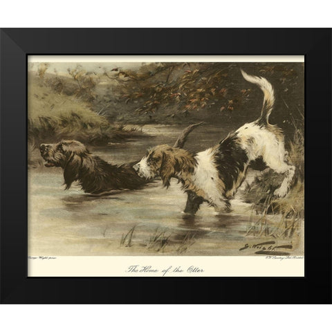The Home of the Otter Black Modern Wood Framed Art Print by Wright, George