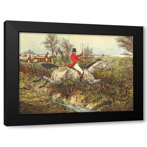 The English Hunt I Black Modern Wood Framed Art Print by Henry, Alken