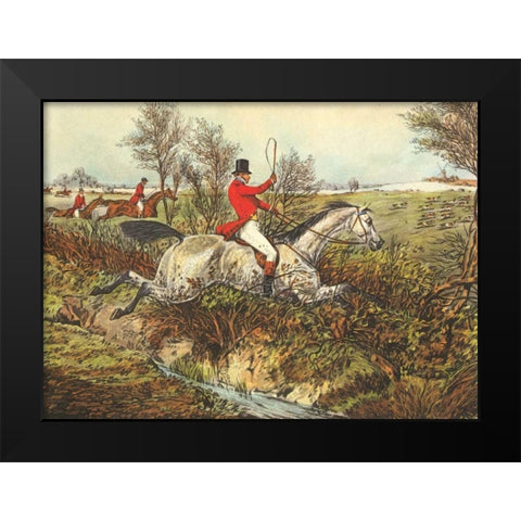 The English Hunt I Black Modern Wood Framed Art Print by Henry, Alken