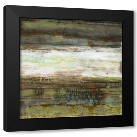 Speckled Plane II Black Modern Wood Framed Art Print with Double Matting by Goldberger, Jennifer