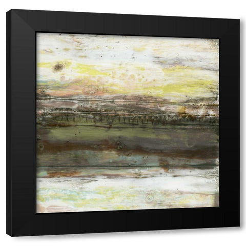 Speckled Plane III Black Modern Wood Framed Art Print with Double Matting by Goldberger, Jennifer