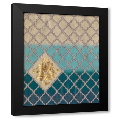 Blue Mahal I Black Modern Wood Framed Art Print with Double Matting by Lam, Vanna