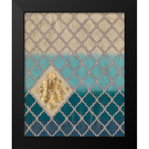 Blue Mahal I Black Modern Wood Framed Art Print by Lam, Vanna
