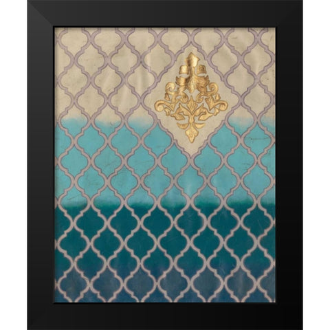Blue Mahal II Black Modern Wood Framed Art Print by Lam, Vanna