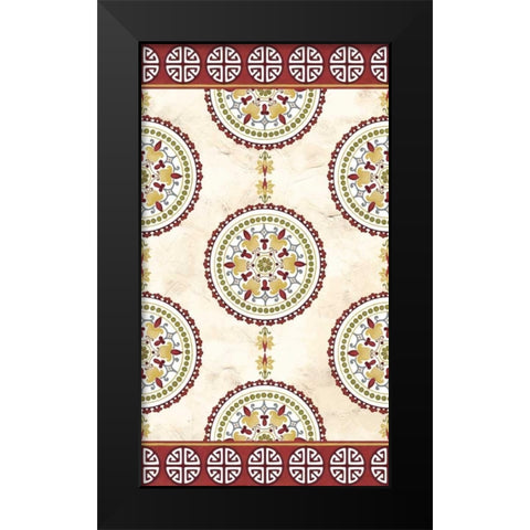 Embellished Mandala Panel I Black Modern Wood Framed Art Print by Unknown