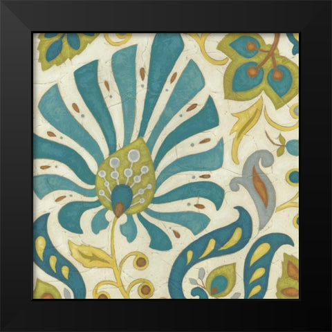 Peacock Paisley I Black Modern Wood Framed Art Print by Unknown