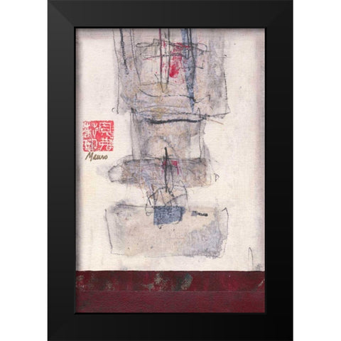 Mauros Asian Jewels IV Black Modern Wood Framed Art Print by Mauro
