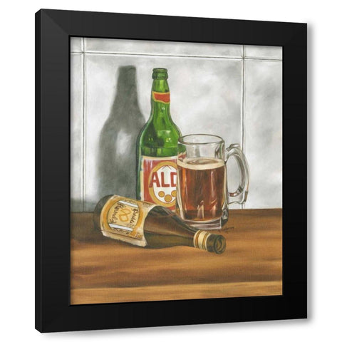 Beer Series I Black Modern Wood Framed Art Print with Double Matting by Goldberger, Jennifer