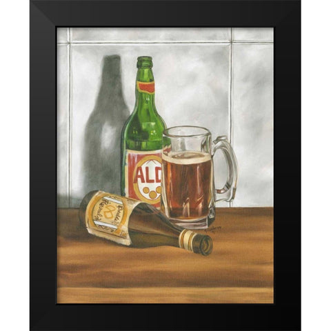 Beer Series I Black Modern Wood Framed Art Print by Goldberger, Jennifer