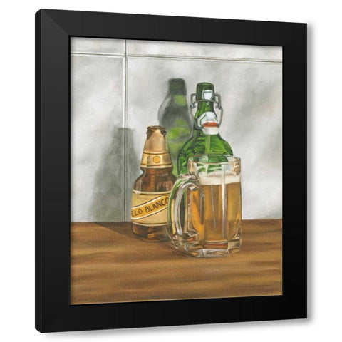 Beer Series II Black Modern Wood Framed Art Print by Goldberger, Jennifer