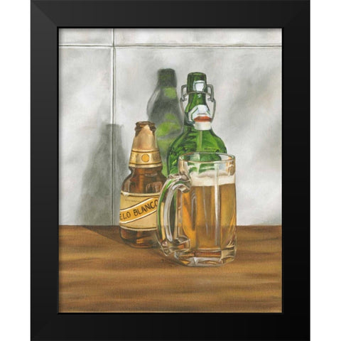 Beer Series II Black Modern Wood Framed Art Print by Goldberger, Jennifer