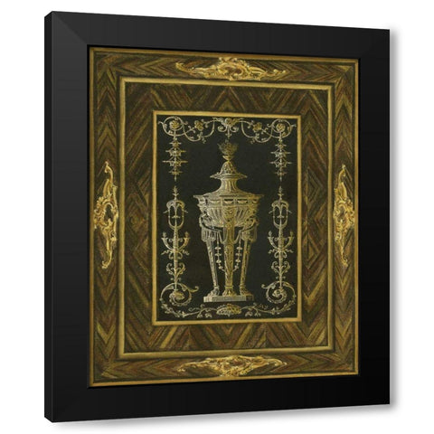 Inlay Study II Black Modern Wood Framed Art Print by Unknown