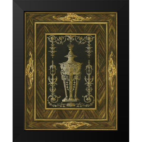 Inlay Study II Black Modern Wood Framed Art Print by Unknown