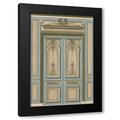 Palace Doors II Black Modern Wood Framed Art Print by Unknown