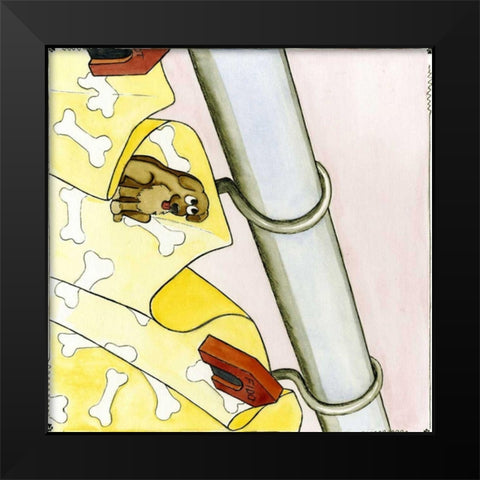 Fido Black Modern Wood Framed Art Print by Friel, Tara