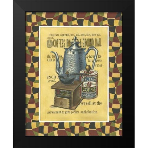 Coffee Grounds Black Modern Wood Framed Art Print by Unknown