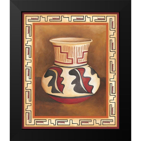 Southwest Pottery III Black Modern Wood Framed Art Print by Zarris, Chariklia