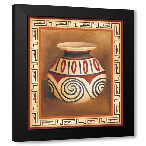 Southwest Pottery IV Black Modern Wood Framed Art Print by Zarris, Chariklia