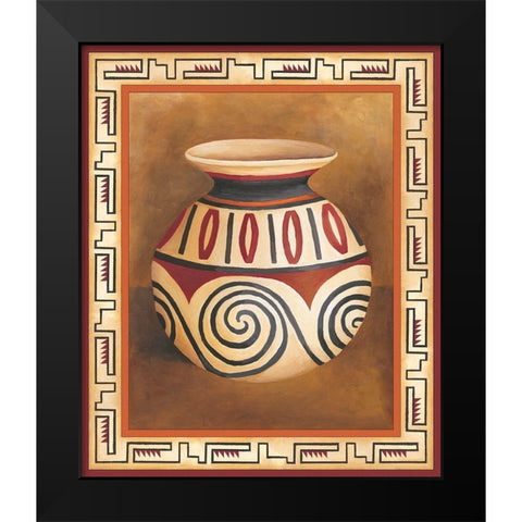 Southwest Pottery IV Black Modern Wood Framed Art Print by Zarris, Chariklia