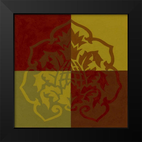 Block Print I Black Modern Wood Framed Art Print by Unknown