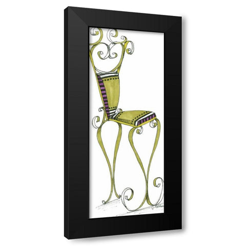 Alice Black Modern Wood Framed Art Print with Double Matting by Goldberger, Jennifer