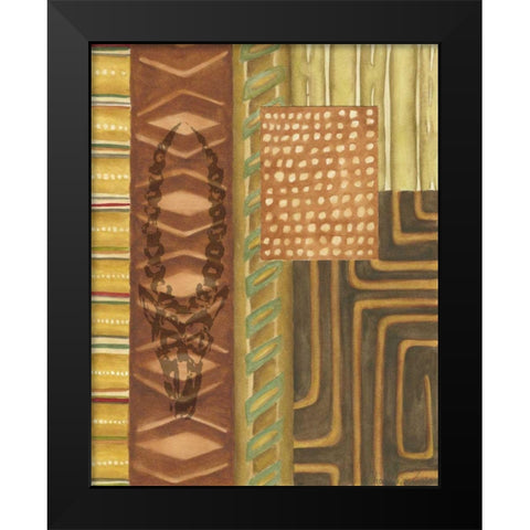 Tribal Spirit II Black Modern Wood Framed Art Print by Zarris, Chariklia