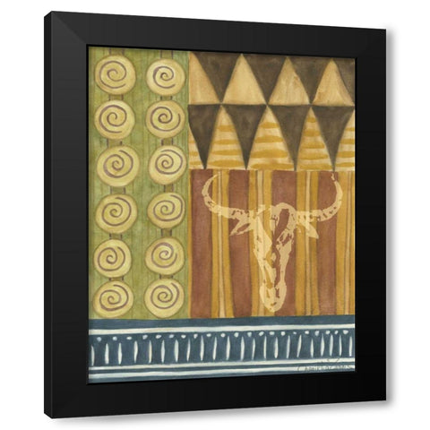 Ancestor Spirit II Black Modern Wood Framed Art Print with Double Matting by Zarris, Chariklia