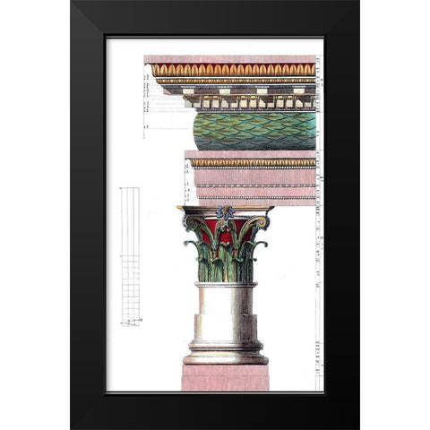 Large Column II Black Modern Wood Framed Art Print by Borra, Giovanni