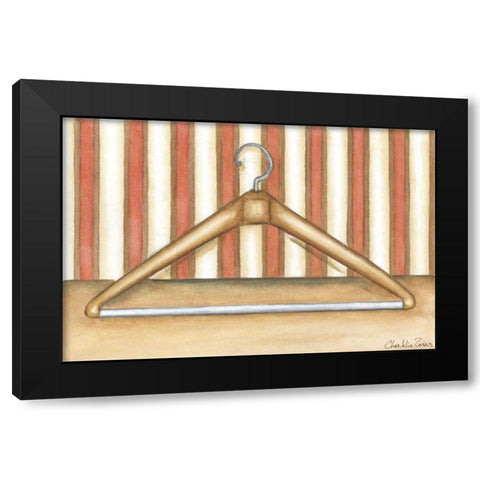 Acme Ultra Clothes Hanger Black Modern Wood Framed Art Print with Double Matting by Zarris, Chariklia